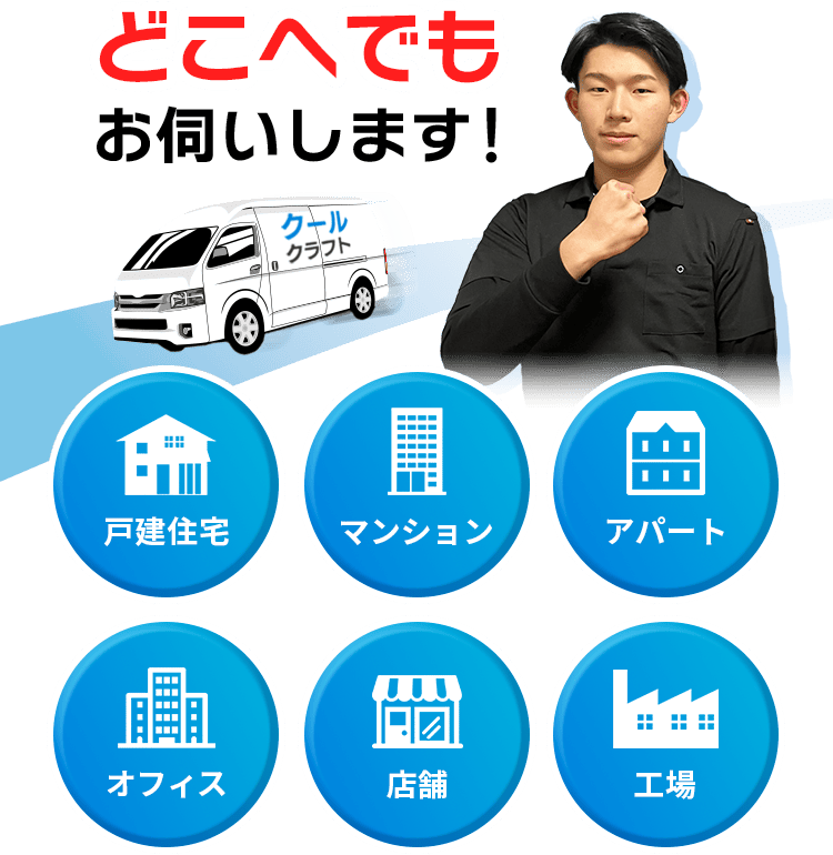 どこへでもお伺いします！