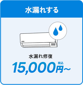 水漏れする。15000円〜