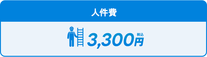 人件費3300円