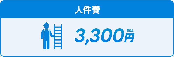 人件費3300円