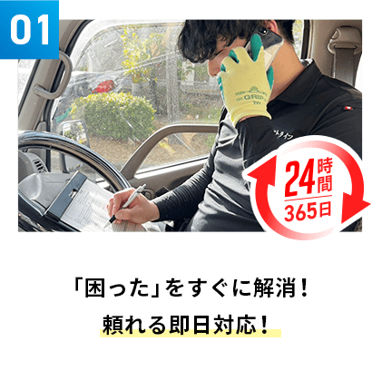 困ったをすぐに解消！頼れる即日対応！